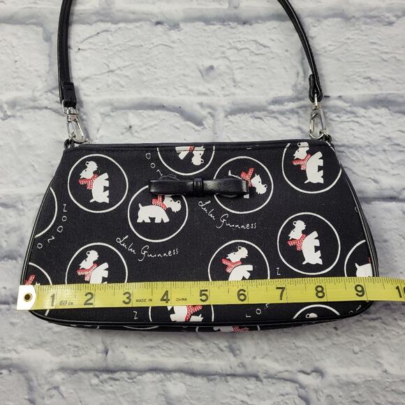 Lulu Guinness London Scottie Dog Leather-Trimmed Canvas Handle Bag - Picture 11 of 15